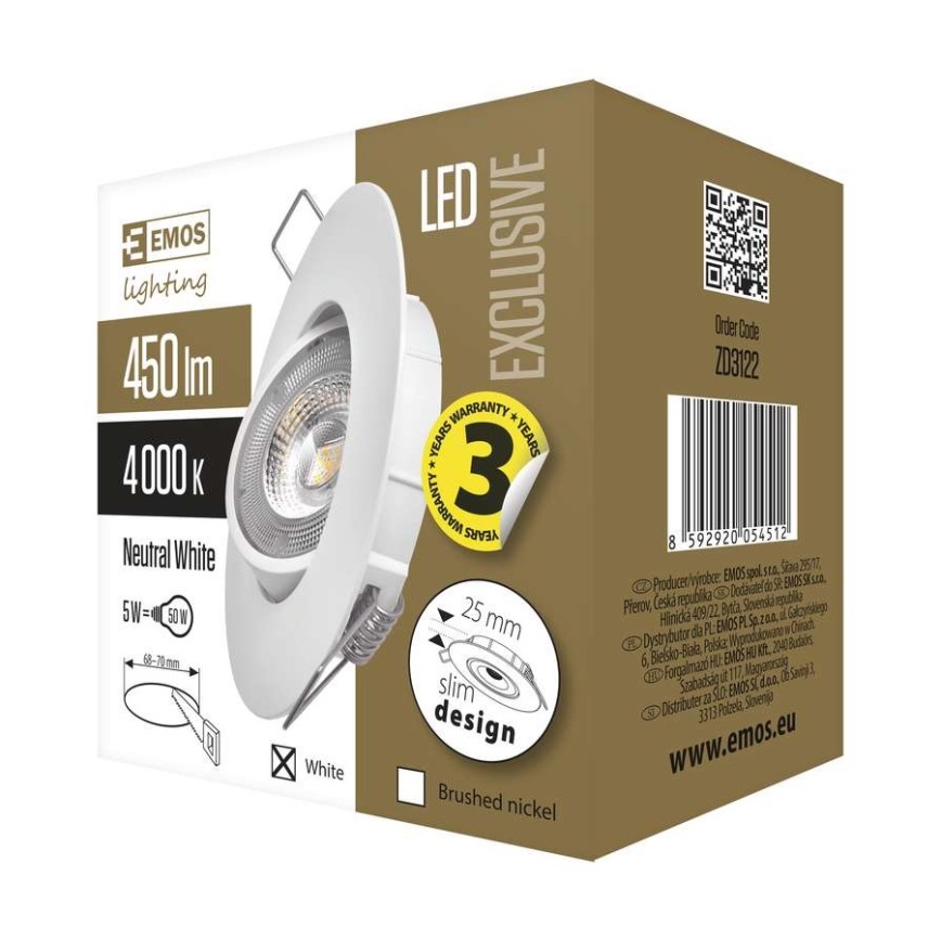LED Lampă spot Exclusive LED/5W/230V 4000 K