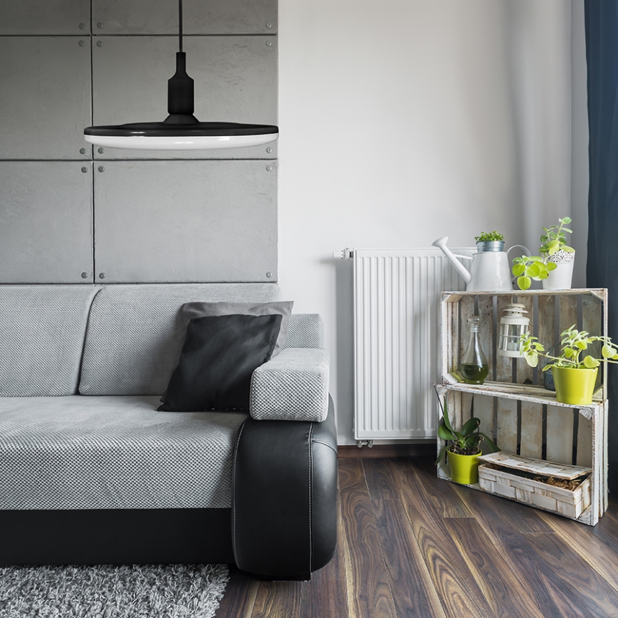 LED Lampa suspendata KIKI 1xE27/10W/230V negru