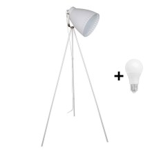 LED Lampadar 1xE27/8W/230V alb 145cm