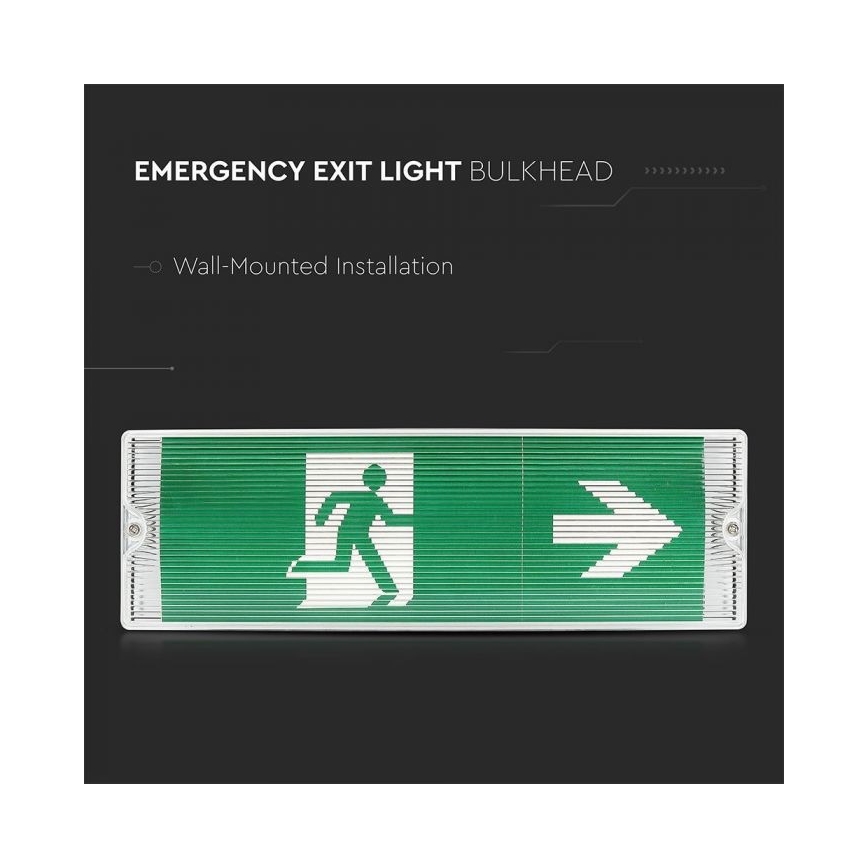 Lumină de urgență LED EMERGENCY EXIT LED/3W/230V IP65 6000K 1200mAh
