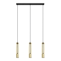 LED Lustră pe cablu BARS 3xGU10/4,8W/230V aurie