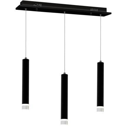LED Lustră pe cablu CARBON 3xLED/15W/230V
