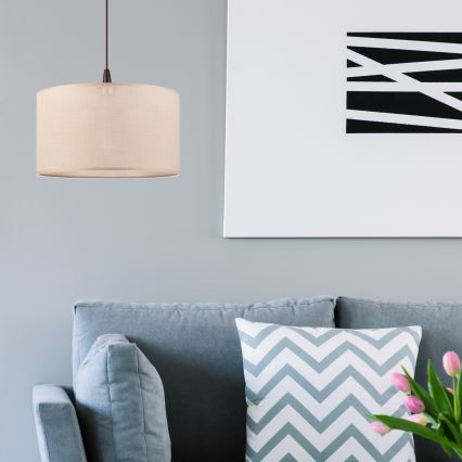 LED Lustră pe cablu NOEL 1xE27/60W/230V bej