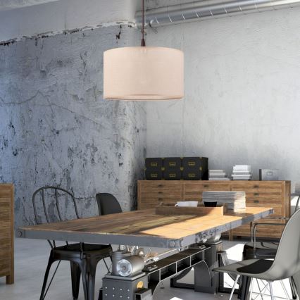 LED Lustră pe cablu NOEL 1xE27/60W/230V bej