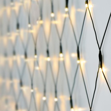 LED perdea de Crăciun pentru exterior 320xLED/230V 3x1,5 m IP44 alb cald