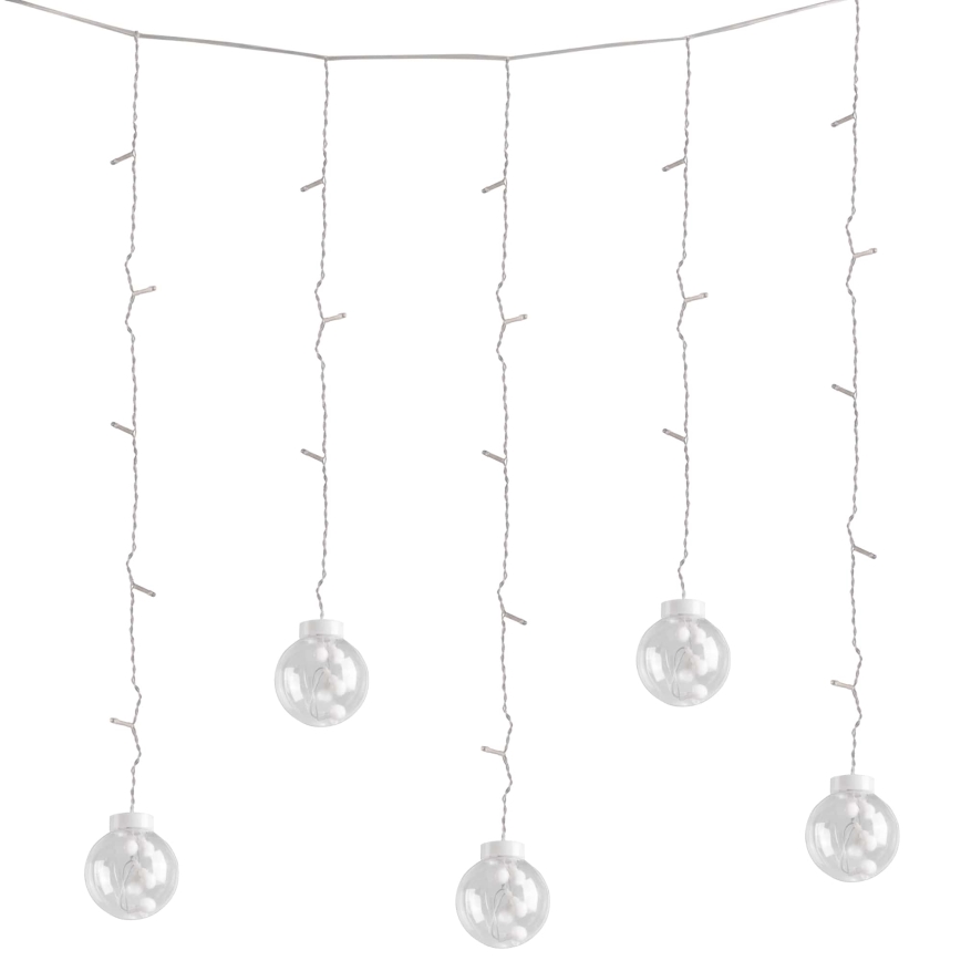 LED Perdea luminoasă de Crăciun WISH BALLS 108xLED/8 funcții 4,5 m alb cald