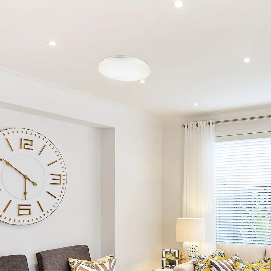 Plafonier LED 12W 230V, diametru 26 cm, temperaturi de culoare 3000K/4000K/6400K