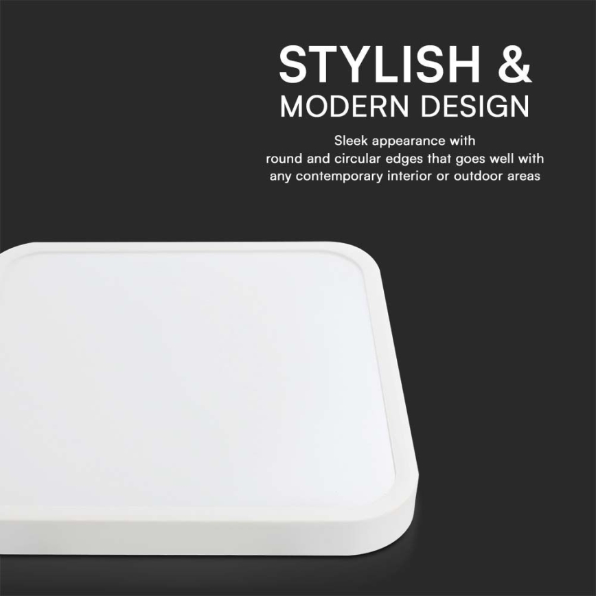 Plafonier LED pentru baie cu cip SAMSUNG LED/18W/230V IP44 3000K 25x25 cm alb