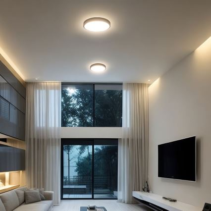 Plafonieră LED pentru baie cu cip SAMSUNG LED/18W/230V IP44 4000K, diametru 25 cm, negru