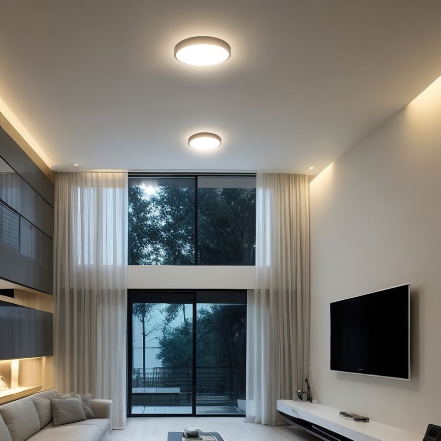 Plafonieră LED pentru baie cu cip SAMSUNG LED/18W/230V IP44 4000K, diametru 25 cm, negru