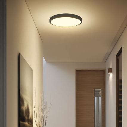Plafonieră LED pentru baie cu cip SAMSUNG LED/18W/230V IP44 4000K, diametru 25 cm, negru