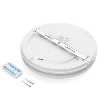 Lumină LED de tavan pentru baie cu senzor LED/18W/230V 3000/4000/6500K IP65 diametru 30 cm albă + telecomandă