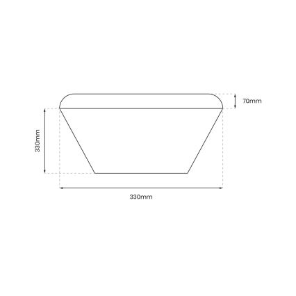 Plafonier LED pentru baie cu senzor NEMO LED/16W/230V IP44 negru