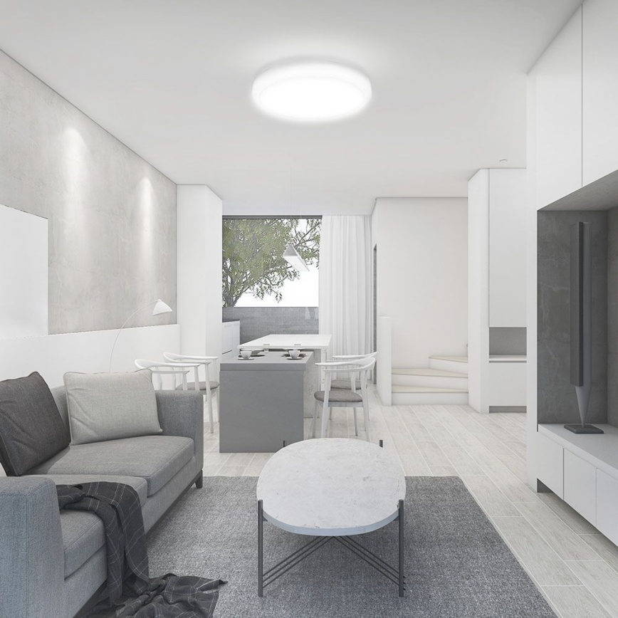 Plafonier LED pentru baie cu cip SAMSUNG LED/18W/230V IP44 3000K, diametru 25 cm, alb