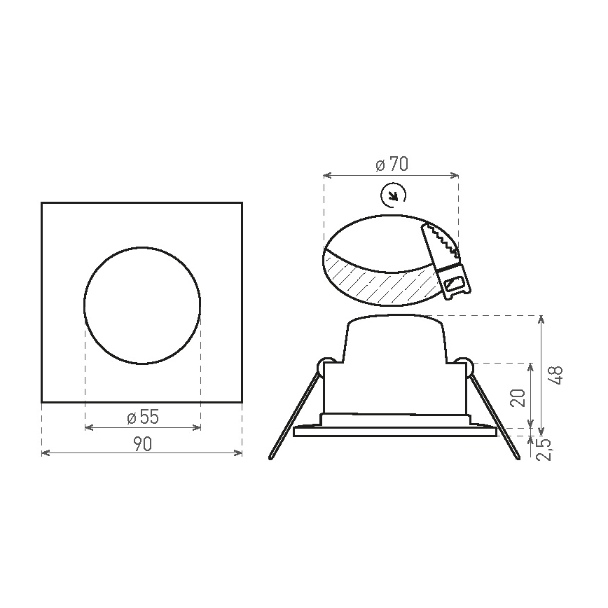 LED Plafonieră pentru baie BONO LED/5W/230V 4000K IP65 alb