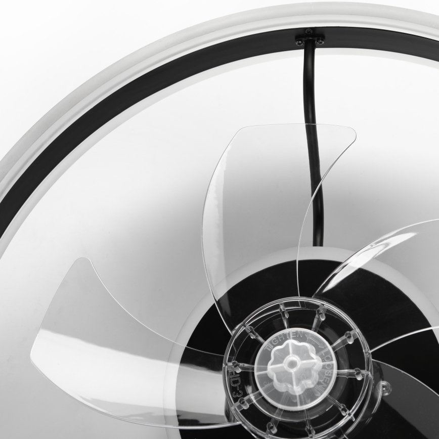 Lumină de plafon LED cu ventilator, dimabilă APOLLO LED/38W/230V negru + telecomandă