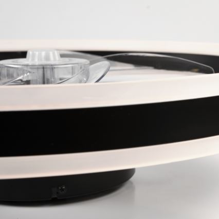 Lumină de plafon LED cu ventilator, dimabilă APOLLO LED/38W/230V negru + telecomandă