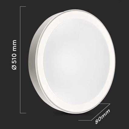Lumină de plafon LED reglabilă intensitate LED/40W/230V 3000K/4000K/6500K diametru 51 cm + telecomandă