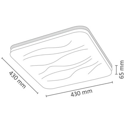 Lumină de plafon LED reglabilă DESERT LED/72W/230V + telecomandă