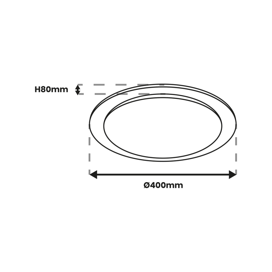 Lumină de plafon LED reglabilă ONTARIO LED/24W/230V 3000-6000K cu telecomandă