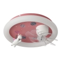 LED Plafonieră dimabilă pentru copii cu ventilator LED/48W/230V 3000/4000/6000K roz + telecomandă