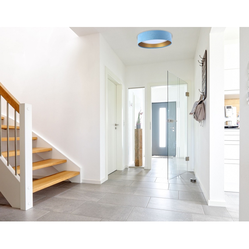 Plafonier LED GALAXY 1xLED/24W/230V diametru 44 cm albastru/auriu