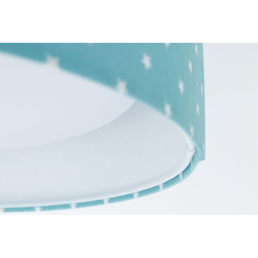Lustr LED pentru copii GALAXY KIDS LED/24W/230V cu steluțe turcoaz/alb