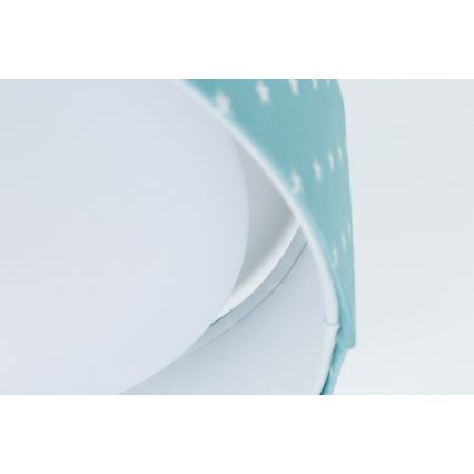 Lustr LED pentru copii GALAXY KIDS LED/24W/230V cu steluțe turcoaz/alb