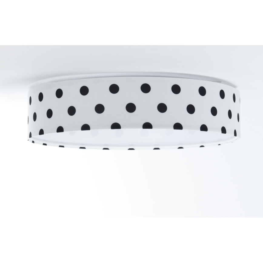 Lustr LED pentru copii GALAXY KIDS LED/24W/230V cu buline alb/negru