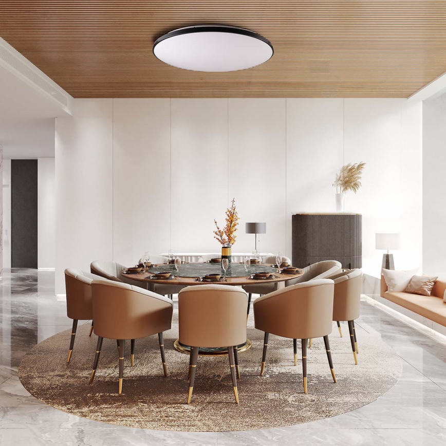 Plafonier LED dimabil KERN LED/80W/230V 3000-6000K diametru 80 cm negru + telecomandă