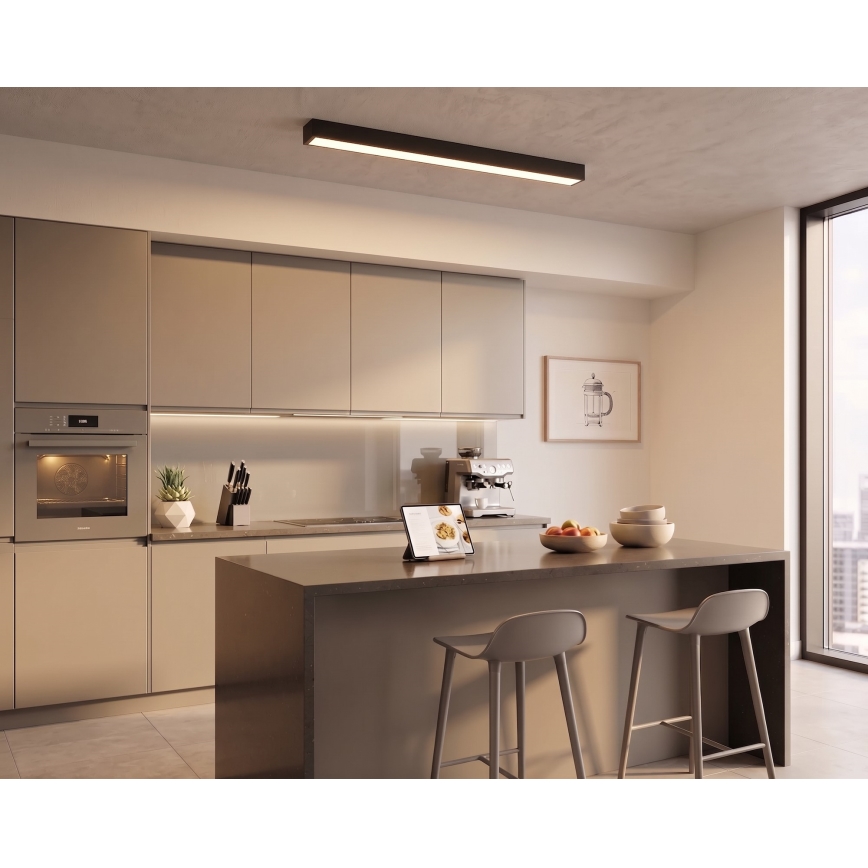 LED plafonieră/lustru pe cablu LED/44W/230V 3000K 120 cm negru