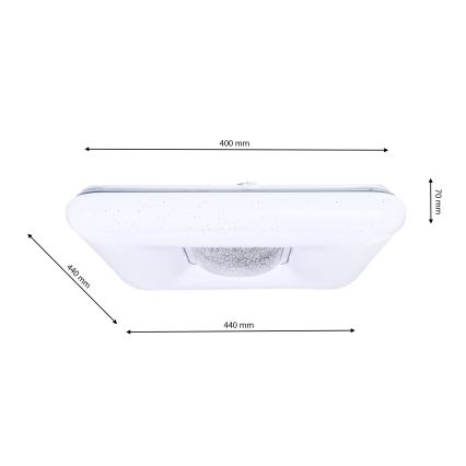 Plafonier LED reglabil YAX LED/24W/230V cu telecomandă