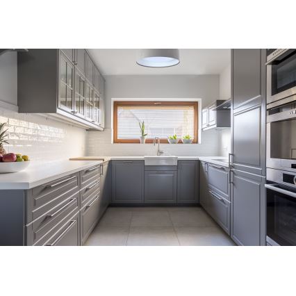 Lumină de plafon LED reglabilă SMART GALAXY LED/36W/230V diametru 55 cm 2700-6500K Wi-Fi Tuya gri/alb + telecomandă