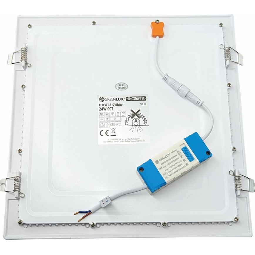 Corp de iluminat LED pentru tavan fals VEGA LED/24W/230V 2900/3900/5800K 30x30 cm alb