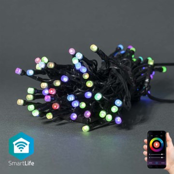 LED RGB Ghirlandă luminoasă de exterior pentru Crăciun 42xLED/8 funcții 8m IP65 Wi-Fi Tuya