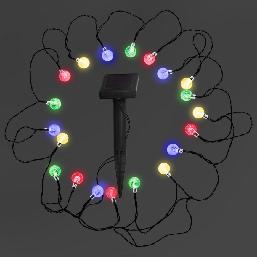 Lumină solară LED RGB 20xLED/1,2V 300 mAh IP44