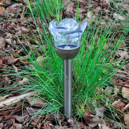 Lumină solară LED RGB ROSE LED/1,2V 100 mAh IP44