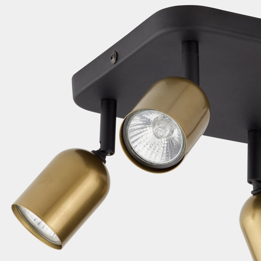 LED RGBW dimmabil spot TOP 4xGU10/6,5W/230V 2700-6500K auriu/negru