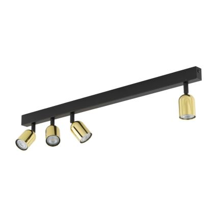 LED RGBW spot reglabil TOP 4xGU10/6,5W/230V 2700-6500K negru/auriu