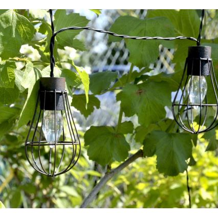 Șir de lumini LED solare pentru exterior 10xLED/1,2V 300 mAh 3,8 m IP44