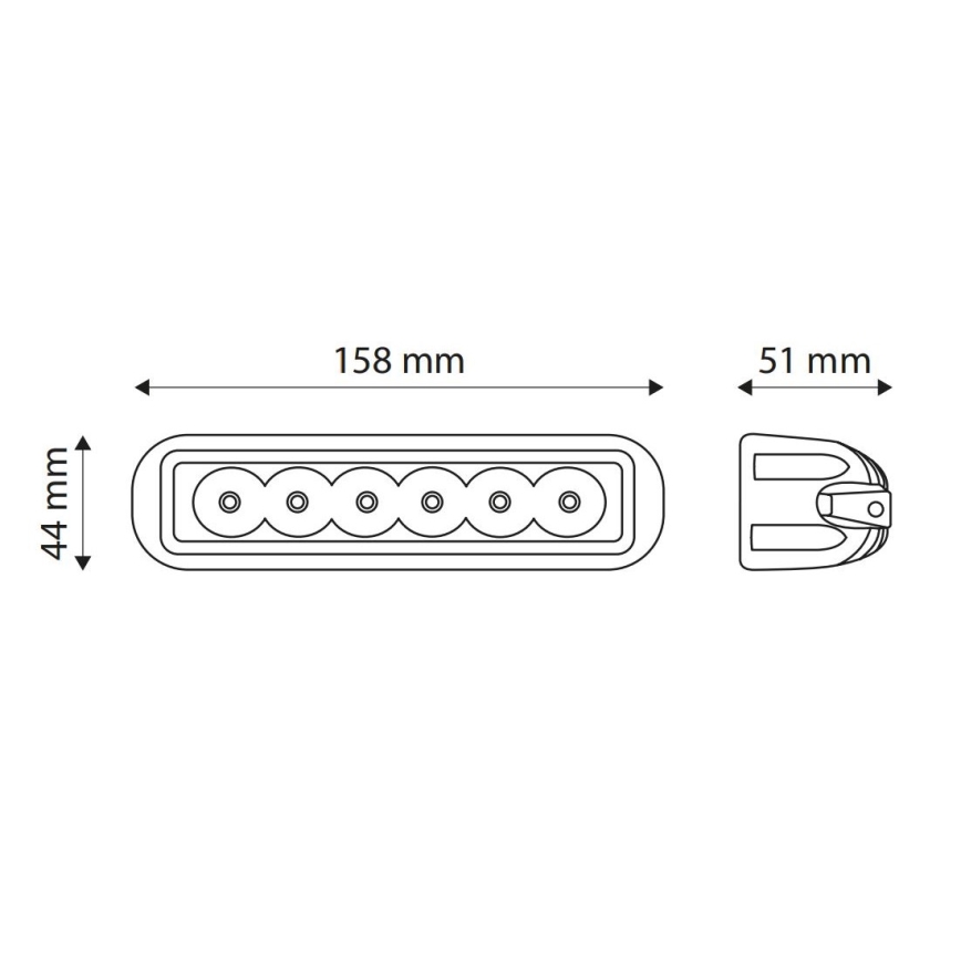 Lumină spot LED pentru autovehicule EPISTAR LED/18W/10-30V IP67 6000K