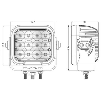 Lumină LED spot pentru autovehicule OSRAM LED/120W/10-30V IP68 5700K