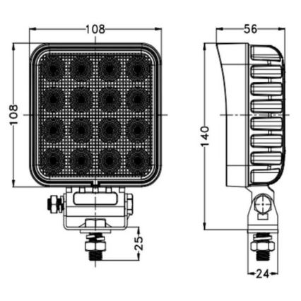 Lumină LED spot pentru autovehicule OSRAM LED/64W/10-30V IP68 5700K