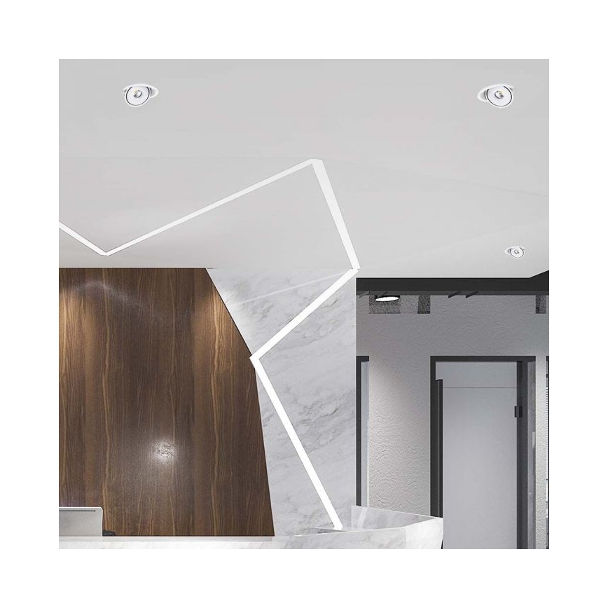 LED Spot încastrat pentru tavan LED/12W/230V 3000/4000/6400K diam. 12 cm alb