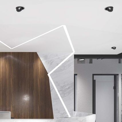 LED spot încastrat pentru tavan LED/28W/230V 3000/4000/6400K diam. 20 cm negru