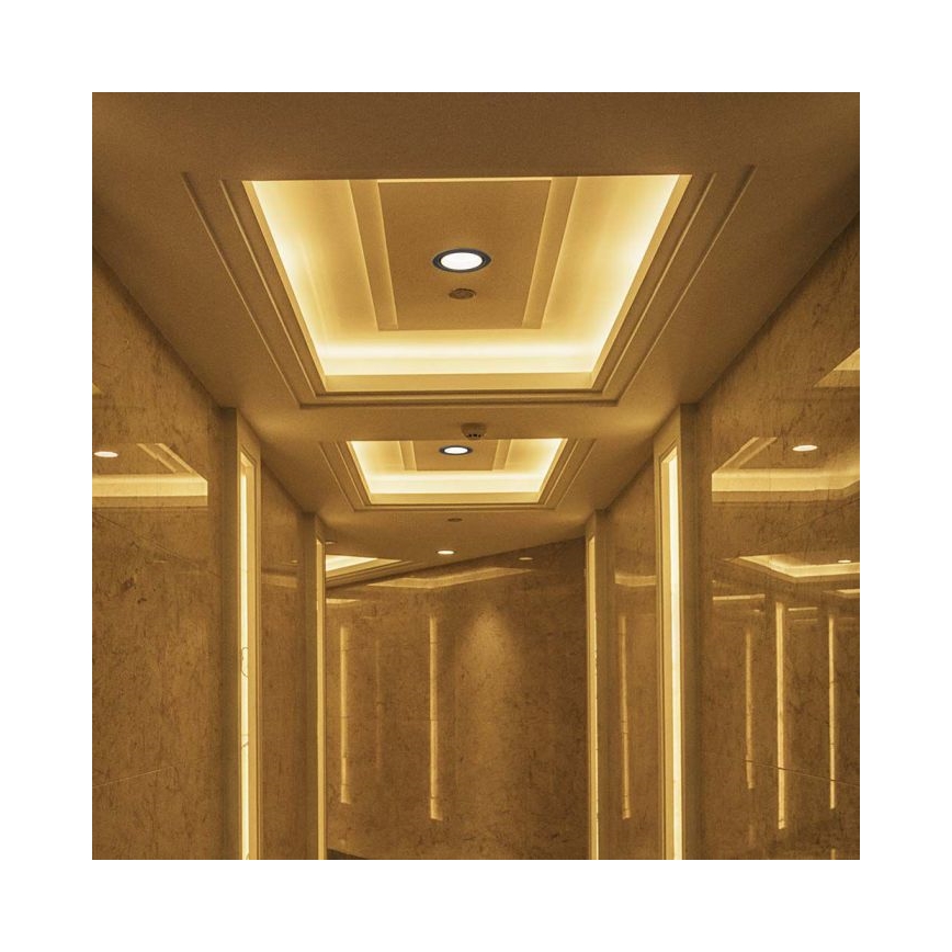 LED spot încastrat pentru tavan LED/28W/230V 3000/4000/6400K diam. 20 cm negru