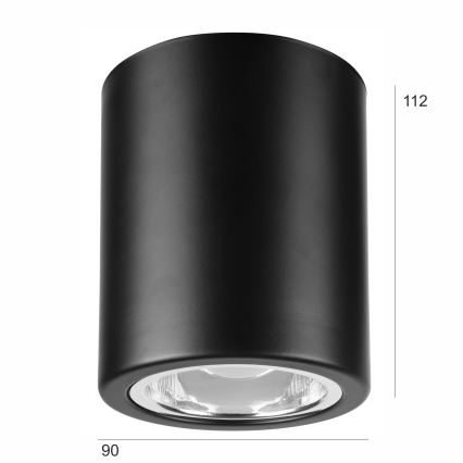 Lampa LED spot TACO 1xE27/15W/230V negru
