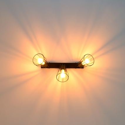 LED Spot TUBE II 3xE27/15W/230V negru