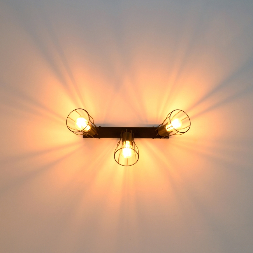 LED Spot TUBE II 3xE27/15W/230V negru