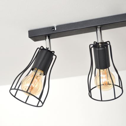 LED Spot TUBE II 3xE27/15W/230V negru